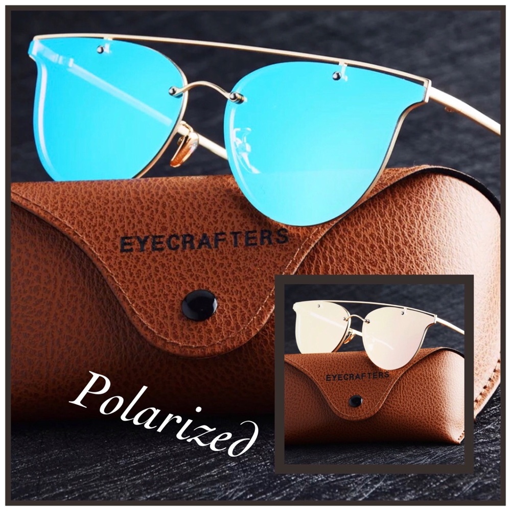 <LAST>Mirrored Cat Eye Polarized Sunglasses - Picture 2 of 5